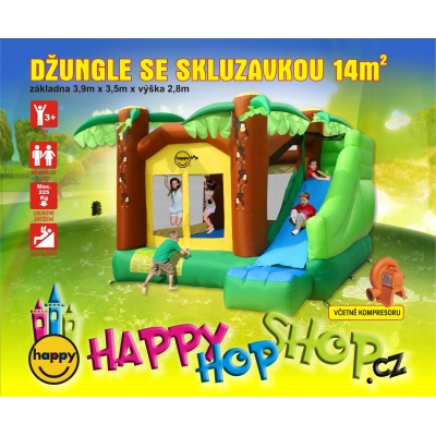 Džungle se skluzavkou happy hop 9164