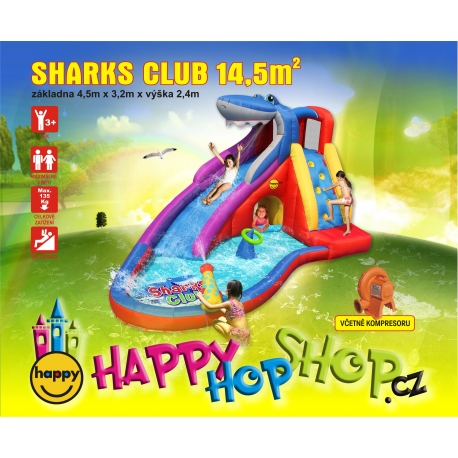 Sharks Club vodní skluzavka s bazénkem, happy hop 9417