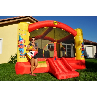 Happy Hop super skákací hrad se sluneční clonou a skluzavkou