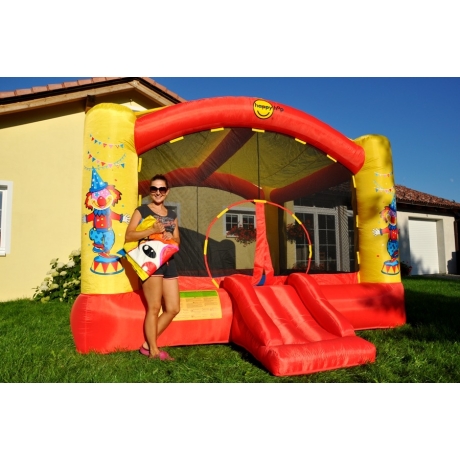 Happy Hop super skákací hrad se sluneční clonou a skluzavkou