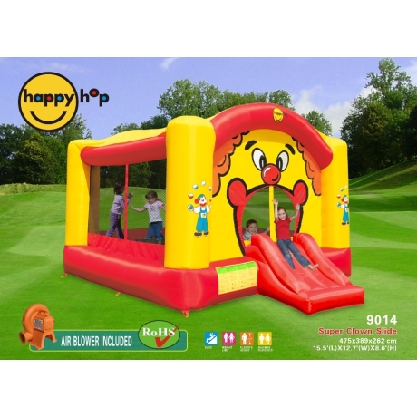 Happy Hop super skákací hrad se sluneční clonou a skluzavkou