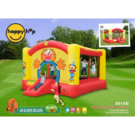 Happy Hop super skákací hrad se sluneční clonou a skluzavkou