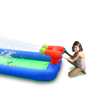 Happy Hop Hot Summer velká vodní dvoj-skluzavka s fukarem, Happy Hop 9129