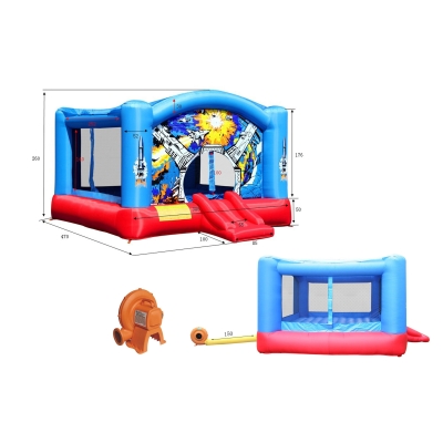 Happy Hop super skákací hrad se sluneční clonou a skluzavkou