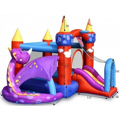 Luxusní dračí skákací hrad, Happy Hop 9022