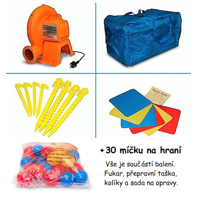 Skákací hrad s bazénkem a skluzavkou Happy Hop