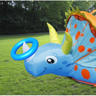 Happy Hop 9122 Dino party skákací hrad s míčky, trampolína dinosaurus, Dino´s Play House