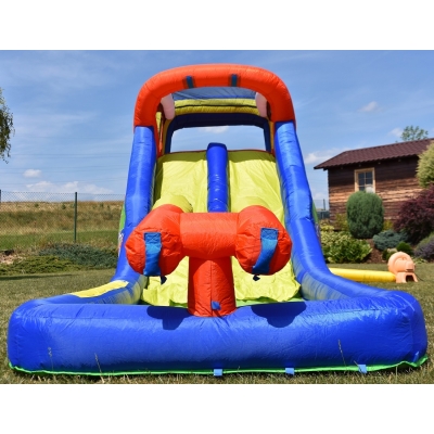 Happy Hop Hot Summer velká vodní dvoj-skluzavka s fukarem, Happy Hop 9129