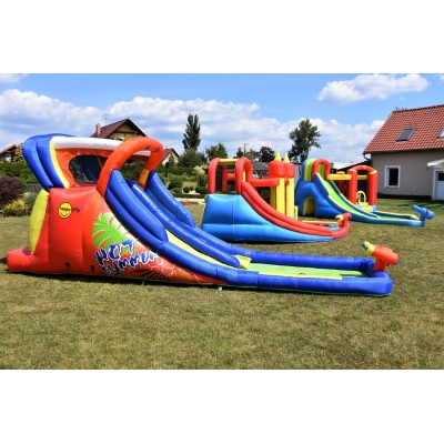 Happy Hop Hot Summer velká vodní dvoj-skluzavka s fukarem, Happy Hop 9129