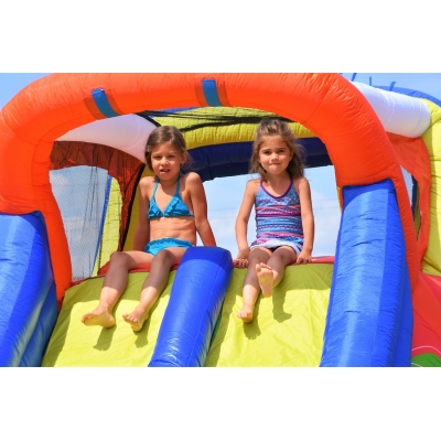 Happy Hop Hot Summer velká vodní dvoj-skluzavka s fukarem, Happy Hop 9129