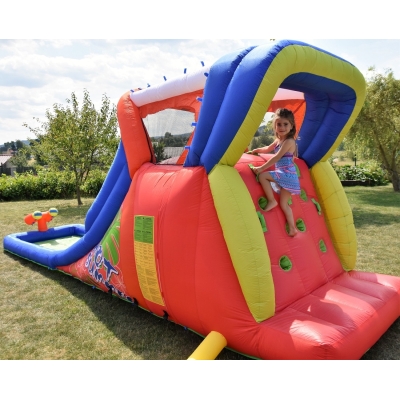 Happy Hop Hot Summer velká vodní dvoj-skluzavka s fukarem, Happy Hop 9129