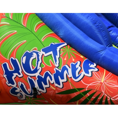 Happy Hop Hot Summer velká vodní dvoj-skluzavka s fukarem, Happy Hop 9129