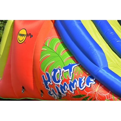 Happy Hop Hot Summer velká vodní dvoj-skluzavka s fukarem, Happy Hop 9129