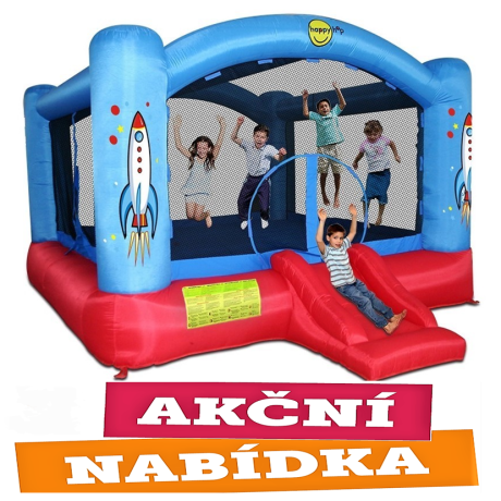 Happy Hop super skákací hrad se sluneční clonou a skluzavkou