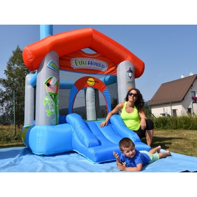 Happy Hop 9215 Párty dům Fun House, skákací hrad se skluzavkou