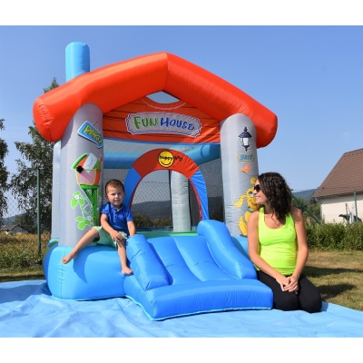 Happy Hop 9215 Párty dům Fun House, skákací hrad se skluzavkou