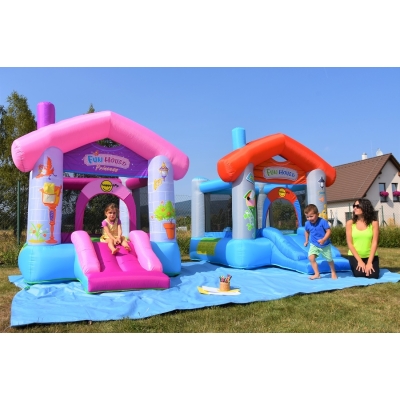 Happy Hop 9215 Párty dům Fun House, skákací hrad se skluzavkou