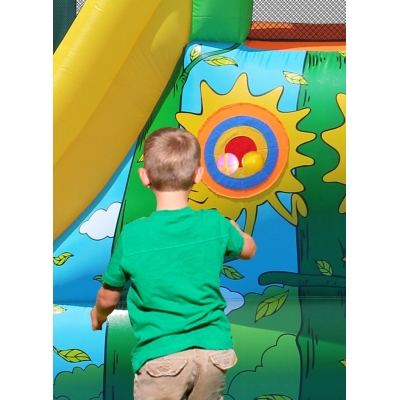 Happy Hop Džungle skákací hrad se skluzavkou a zvířátky