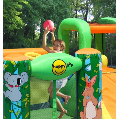 Happy Hop Džungle skákací hrad se skluzavkou a zvířátky