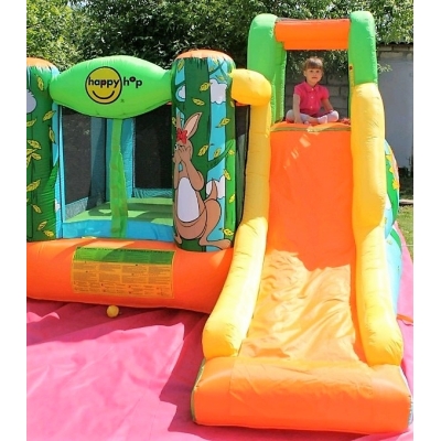 Happy Hop Džungle skákací hrad se skluzavkou a zvířátky
