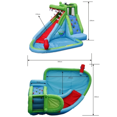 Crocodile Pool vodní skluzavka s bazénkem happy hop 9240