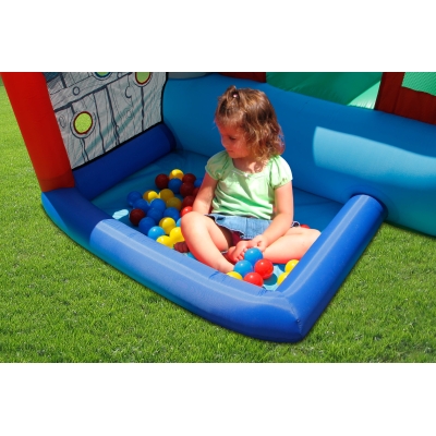 Happy Hop Skákací párty domeček , skákací hrad se skluzavkou a míčky