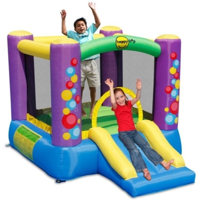 Happy Hop Skákací hrad barevné bublinky se skluzavkou 9201B