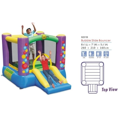 Happy Hop Skákací hrad barevné bublinky se skluzavkou 9201B