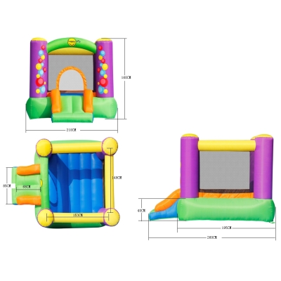 Happy Hop Skákací hrad barevné bublinky se skluzavkou 9201B
