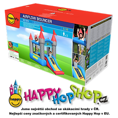 Pětiúhelníkový hrad se skluzavkou happy hop 9018N
