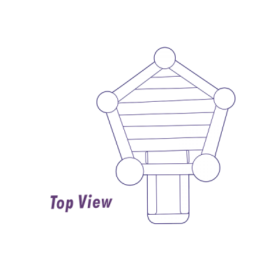 Pětiúhelníkový hrad se skluzavkou