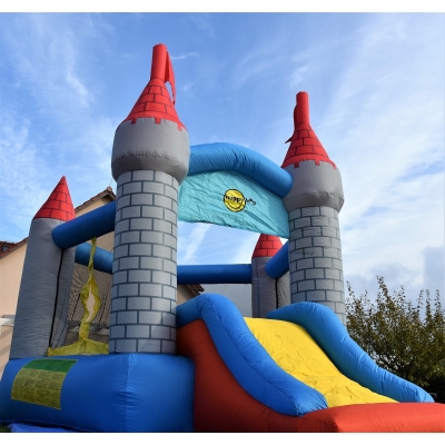 Pětiúhelníkový hrad se skluzavkou happy hop 9018N