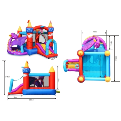 Luxusní dračí skákací hrad, Happy Hop 9022