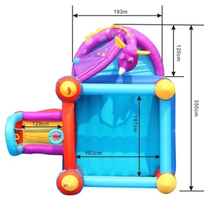Luxusní dračí skákací hrad, Happy Hop 9022