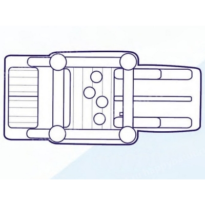 Happy Hop Překážková dráha velká nafukovací hrad s překážkami, tunelem a skluzavkou, happy hop 9063