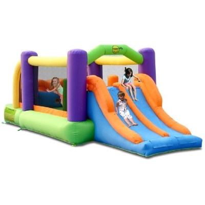 Happy Hop Překážková dráha velká nafukovací hrad s překážkami, tunelem a skluzavkou, happy hop 9063