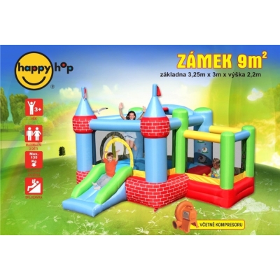 Happy Hop skákací hrad Zámek s míčky 9112