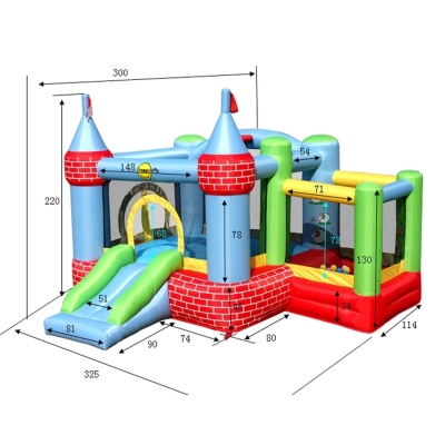 Happy Hop skákací hrad Zámek s míčky 9112