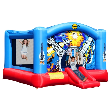Happy Hop super skákací hrad se sluneční clonou a skluzavkou
