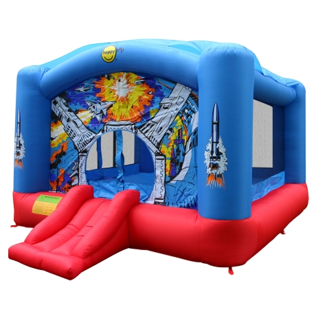 Happy Hop super skákací hrad se sluneční clonou a skluzavkou