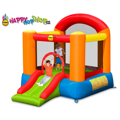 Pestrý Happy Hop skákací hrad se skluzavkou