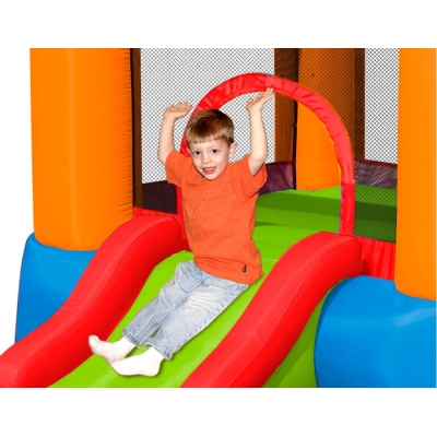 Pestrý Happy Hop skákací hrad se skluzavkou