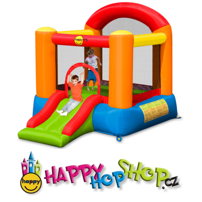 Pestrý Happy Hop skákací hrad se skluzavkou