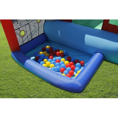 Happy Hop Skákací párty domeček , skákací hrad se skluzavkou a míčky