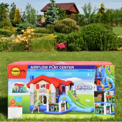Happy Hop Velký dům 9 v 1 se skluzavkou, velkou skákací plochou a míčky na hraní, happy hop 9515