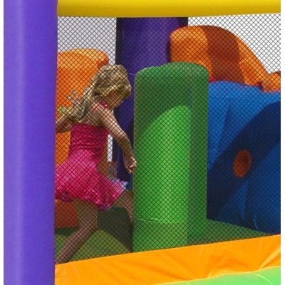 Happy Hop Překážková dráha velká nafukovací hrad s překážkami, tunelem a skluzavkou, happy hop 9063