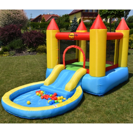 Skákací hrad s bazénkem a skluzavkou Happy Hop