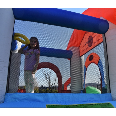 Happy Hop Skákací párty domeček , skákací hrad se skluzavkou a míčky