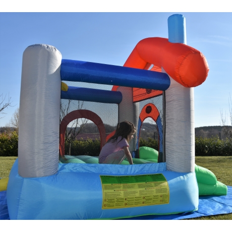 Happy Hop Skákací párty domeček , skákací hrad se skluzavkou a míčky