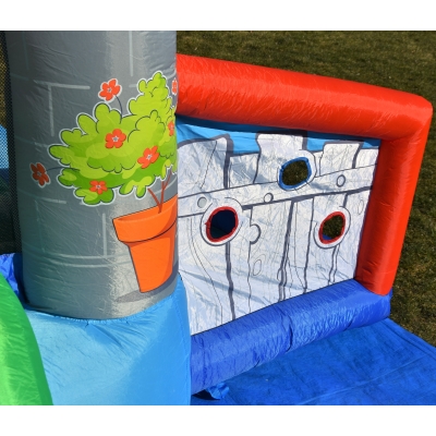 Happy Hop Skákací párty domeček , skákací hrad se skluzavkou a míčky